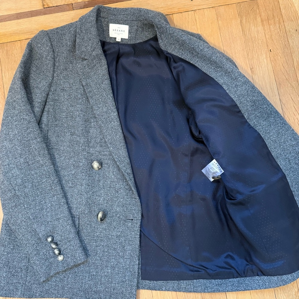 Sézane Christie double breasted wool blazer Size 10 - Picture 4 of 10
